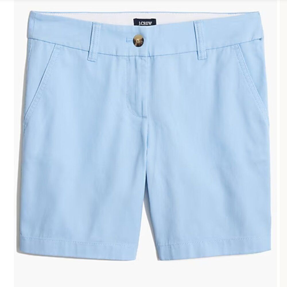 J. crew Factory BO201 Blue 7" Classic Chino Shorts New size 16